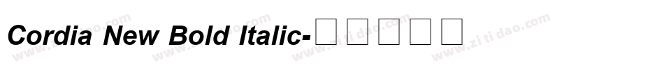 Cordia New Bold Italic字体转换